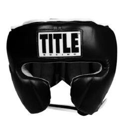 TITLE Boxing Leather Sparring Headgear -Cheap Boxing Gear Store fthg bk 2