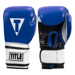 TITLE Boxing Premium Leather Performance Training Gloves -Cheap Boxing Gear Store lptg bl wh bk 001