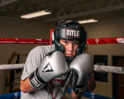 TITLE Platinum Premier Full Training Headgear 2.0 -Cheap Boxing Gear Store phgf2 bk sv 2