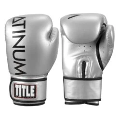 TITLE Platinum Prolific Boxing Bag Gloves -Cheap Boxing Gear Store plbg sv bk 1 1