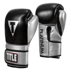TITLE Platinum Prolific Training Gloves -Cheap Boxing Gear Store pltg sv bk 2 2