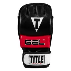 TITLE MMA Perform Gel Bag Gloves 2.0 -Cheap Boxing Gear Store pmgbg2 bk rd 03
