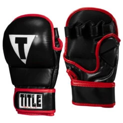 TITLE MMA Perform Safe Spar Glove 2.0 -Cheap Boxing Gear Store pssg2 bk rd 02
