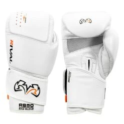 Rival Boxing Intelli-Shock Leather Bag Gloves -Cheap Boxing Gear Store rb50 wh 1 1