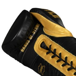 TITLE Boxing Roberto Duran Leather Sparring Gloves -Cheap Boxing Gear Store rdsg bk gd 05
