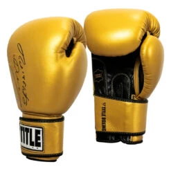 TITLE Boxing Roberto Duran Leather Training Gloves -Cheap Boxing Gear Store rdtg gd bk 02
