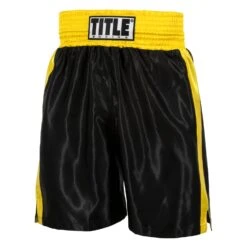 TITLE Boxing Edge Boxing Trunks 2.0 -Cheap Boxing Gear Store tbtc2 bk gd 1 1