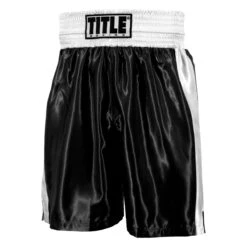 TITLE Boxing Edge Boxing Trunks 2.0 -Cheap Boxing Gear Store tbtc2 bk wh 1 1