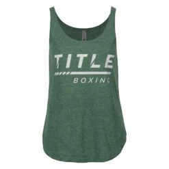 TITLE Boxing Women's Striped Wordmark Cropped Tank 16 TITLE Boxing Women's Striped Wordmark Cropped Tank -Cheap Boxing Gear Store tbwts216 gn 1 1