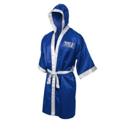 TITLE Boxing Pro Full Length Boxing Robe -Cheap Boxing Gear Store tsrfl2 bl wh 01