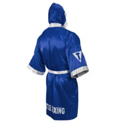 TITLE Boxing Pro Full Length Boxing Robe -Cheap Boxing Gear Store tsrfl2 bl wh 02