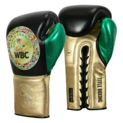 WBC By TITLE Boxing Green Belt Sparring Gloves 21 WBC By TITLE Boxing Green Belt Sparring Gloves -Cheap Boxing Gear Store wgbsg bk gd gn 2 1