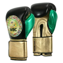 WBC By TITLE Boxing Green Belt Training Gloves 1.0 -Cheap Boxing Gear Store wgbtg bk gd gn 2 1