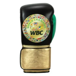 WBC By TITLE Boxing Green Belt Training Gloves 1.0 -Cheap Boxing Gear Store wgbtg bk gd gn 3 1