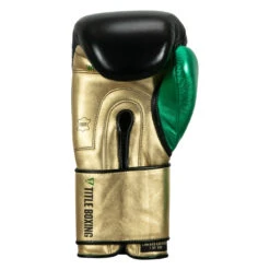 WBC By TITLE Boxing Green Belt Training Gloves 1.0 -Cheap Boxing Gear Store wgbtg bk gd gn 4 1