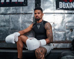 TITLE White Boxing Lace Sparring Gloves 2.0 -Cheap Boxing Gear Store whsg2 wh 1