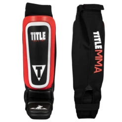 TITLE MMA Shin-N-Instep Pull-On Guards 8 TITLE MMA Shin-N-Instep Pull-On Guards -Cheap Boxing Gear Store ztsnsg bk rd 2